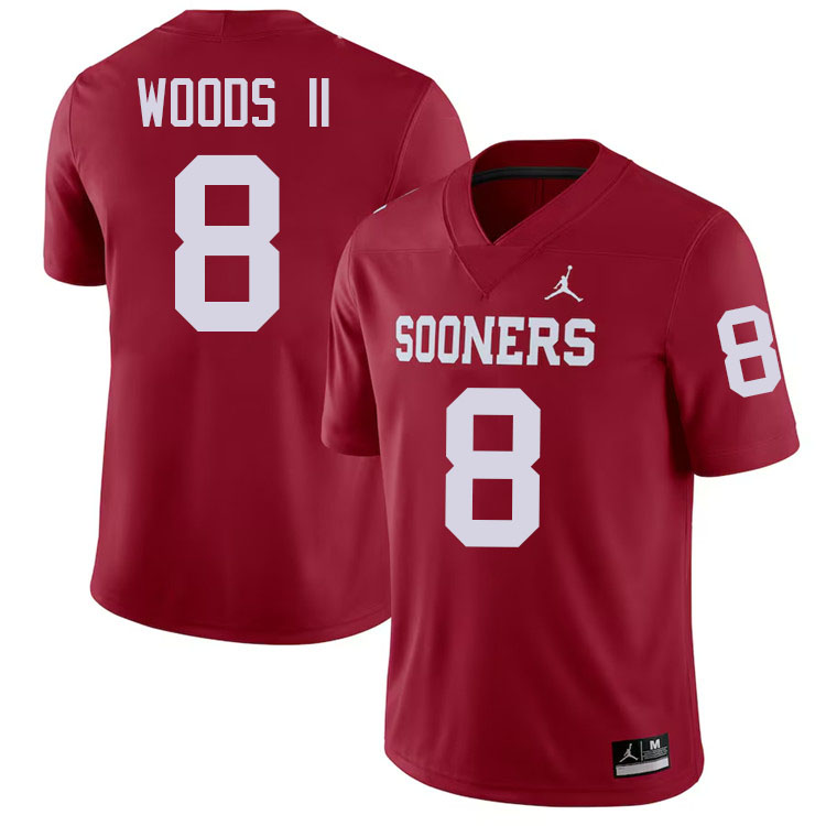 Michael Woods II Oklahoma Sooners Jersey,Oklahoma Sooners Football Uniforms,Jersey-Crimson